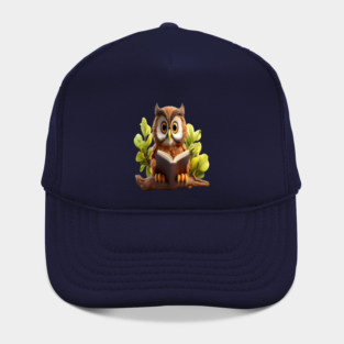 Majestic Owl Illustration T-Shirt Hat