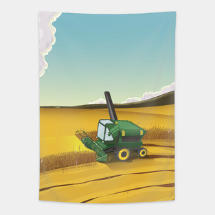 Combine Harvest Tapestry
