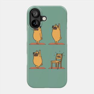 Pug Yoga Chair Pose Phone Case