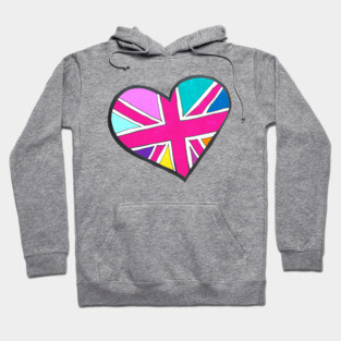 She's So Bright Union Jack Heart Hoodie