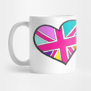 She's So Bright Union Jack Heart Mug