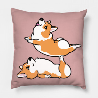 Acroyoga Corgi Pillow