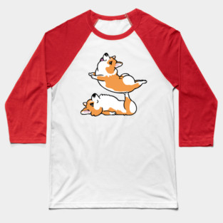 Acroyoga Corgi Baseball T-Shirt