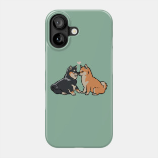 Shiba Inu Kisses Phone Case