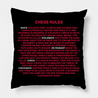 Chess Rules Pillow