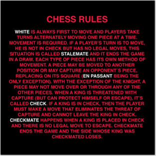 Chess Rules Posters and Art