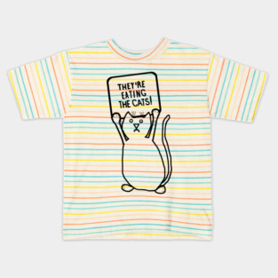 Trump 2024 Eating The Cats Debate Quote Kids T-Shirt