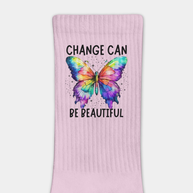 Change Can Be Beautiful Butterfly Art Design by The WYLD Tribe
