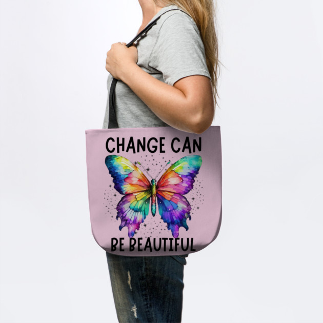 Change Can Be Beautiful Butterfly Art Design by The WYLD Tribe