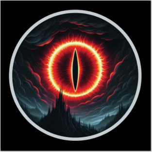 The eye of Sauron watching you from the night sky Posters and Art