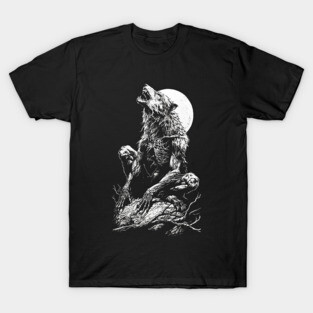 Werewolf Howling Transformation Horror T-Shirt