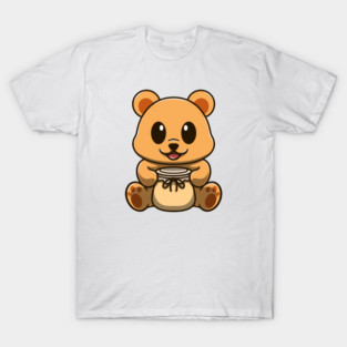 cute honey bear and jar of honey T-Shirt