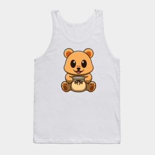 cute honey bear and jar of honey Tank Top