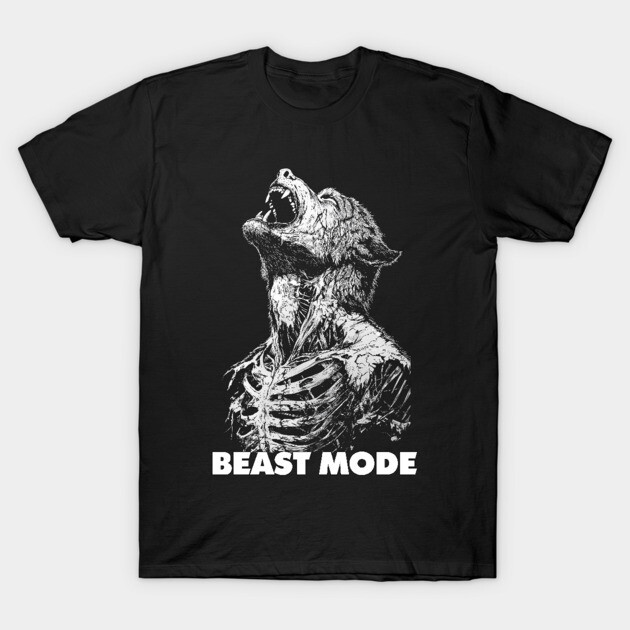 Beast Mode - Werewolf Howling Transformation Horror T-Shirt by AltrusianGrace