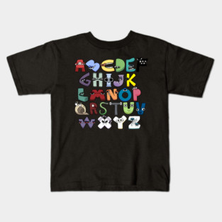 Alphabet Lore (A-Z Uppercase) Kids T-Shirt