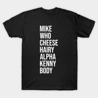 Mike Who Cheese Hairy Funny Adult Word Play Humor T-Shirt