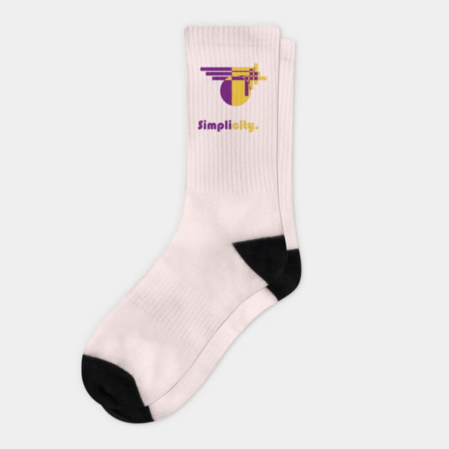Simplicity. - A Design for the Minimalist - Violet & Mustard Socks by TuncGK