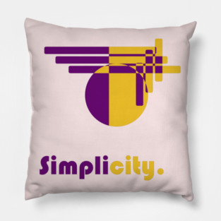 Simplicity. - A Design for the Minimalist - Violet & Mustard Pillow