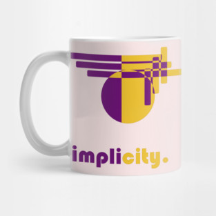 Simplicity. - A Design for the Minimalist - Violet & Mustard Mug