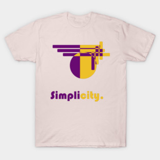 Simplicity. - A Design for the Minimalist - Violet & Mustard T-Shirt