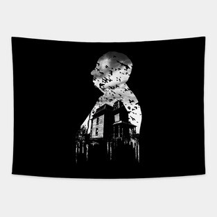 Alfred Hitchcock Silhouette Tapestry