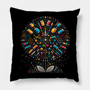Sewing Dandelion Flower Quilting Using Pillow