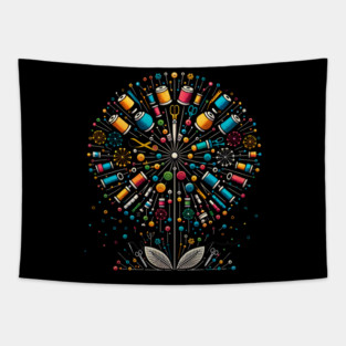 Sewing Dandelion Flower Quilting Using Tapestry