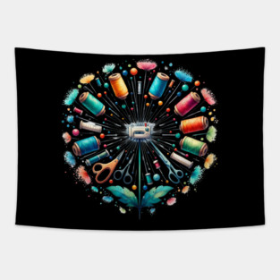 Sewing And Quilting Dandelion Flowers Tapestry