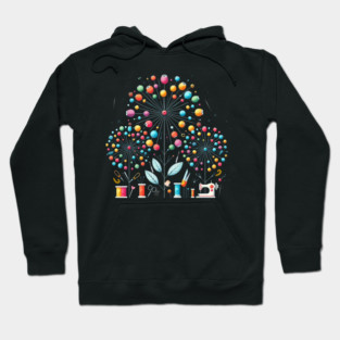 Sewing Dandelion Flower Art Hoodie
