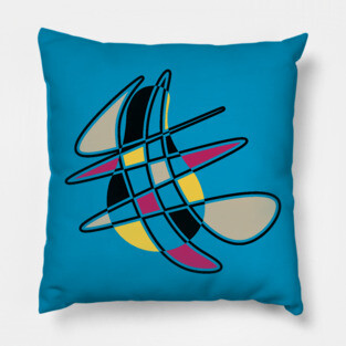 Pear - Geometric Retro Design Pillow