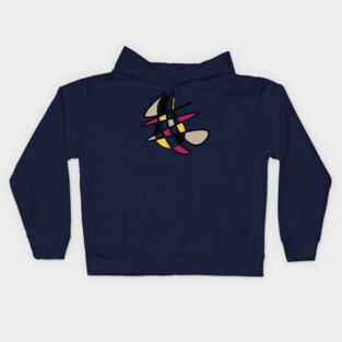 Pear - Geometric Retro Design Kids Hoodie