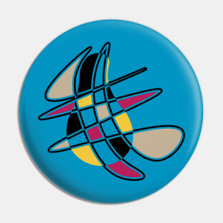 Pear - Geometric Retro Design Pin