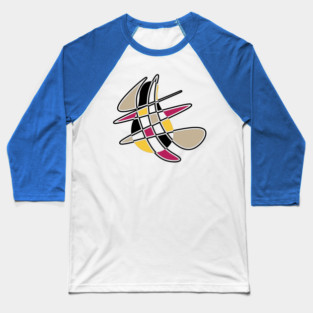 Pear - Geometric Retro Design Baseball T-Shirt