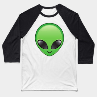 Cute Green Alien Baseball T-Shirt