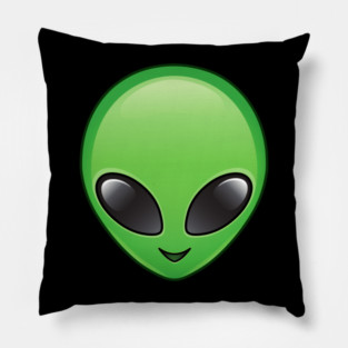 Cute Green Alien Pillow