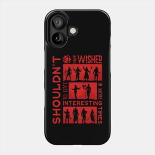 Interesting times in Baldurs | DnD | Dungeons & Dragons (in red) Phone Case