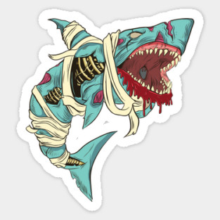 Zombie Shark Sticker