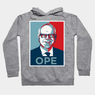 Tim Walz OPE Harris Walz 2024 Political Campaign HAND DRAWN Hoodie