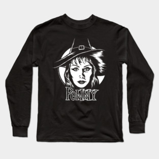 Penny Dreadful in front of moon - Dark Shirt Version - Donald David design Long Sleeve T-Shirt