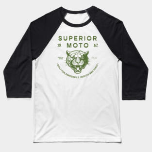 Superior Moto Tiger Design Baseball T-Shirt