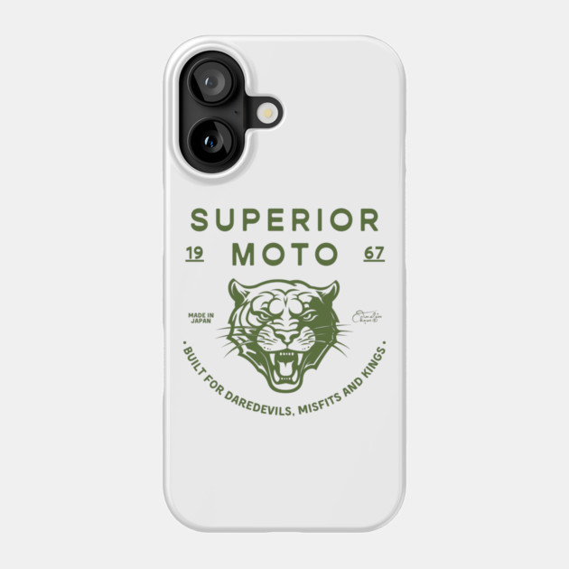 Superior Moto Tiger Design Phone Case by Timeless Chaos