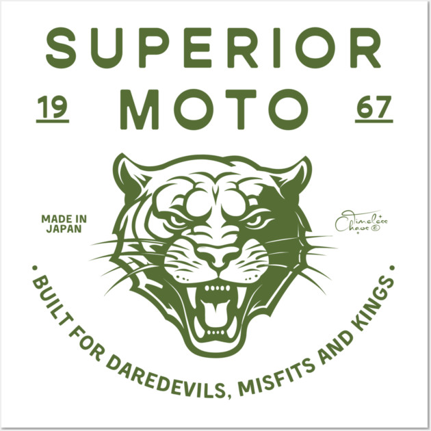 Superior Moto Tiger Design Wall Art by Timeless Chaos