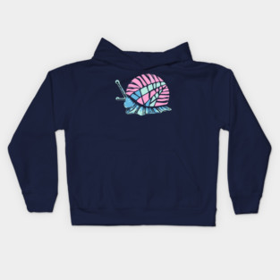Cool Snail - Vector Art - Melon Pastel Palette Kids Hoodie