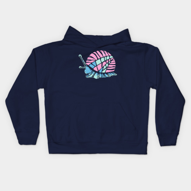 Cool Snail - Vector Art - Melon Pastel Palette Kids Hoodie by TuncGK