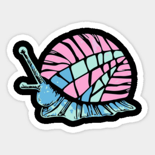 Cool Snail - Vector Art - Melon Pastel Palette Magnet