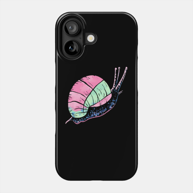 Dreamy Cool Snail - Vector Art Style - Soft Melon Colors Phone Case by TuncGK
