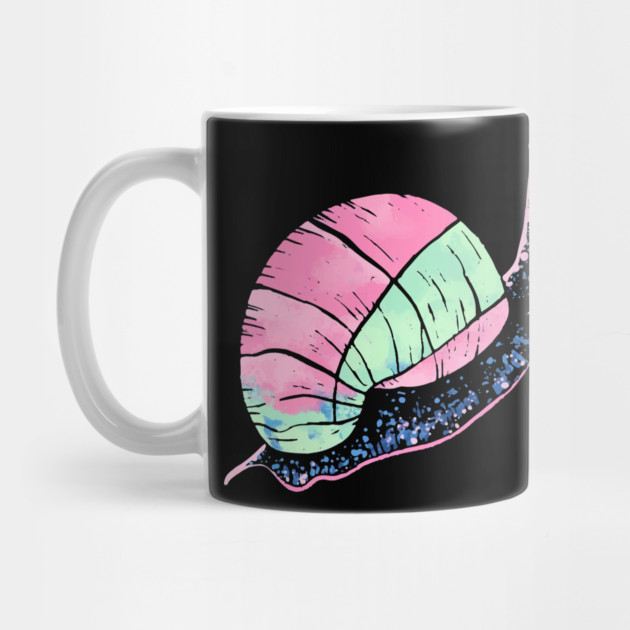 Dreamy Cool Snail - Vector Art Style - Soft Melon Colors by TuncGK