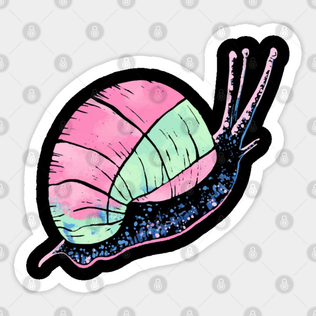 Dreamy Cool Snail - Vector Art Style - Soft Melon Colors Sticker by TuncGK