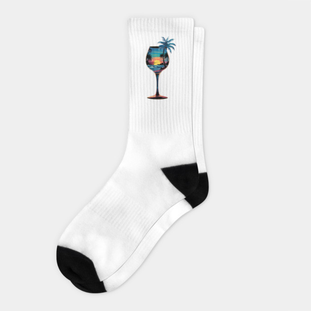 Tropical Sunset Vibes Socks by TurnEffect