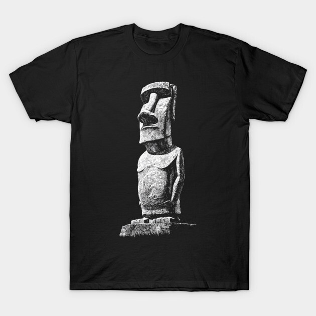 Moai Easter Island Statue T-Shirt by AltrusianGrace